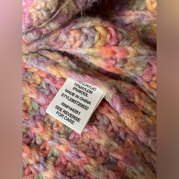 Jessica Simpson Multicolored Knit Woman’s Cardigan Balloon Sleeved Size XL - Picture 6 of 7